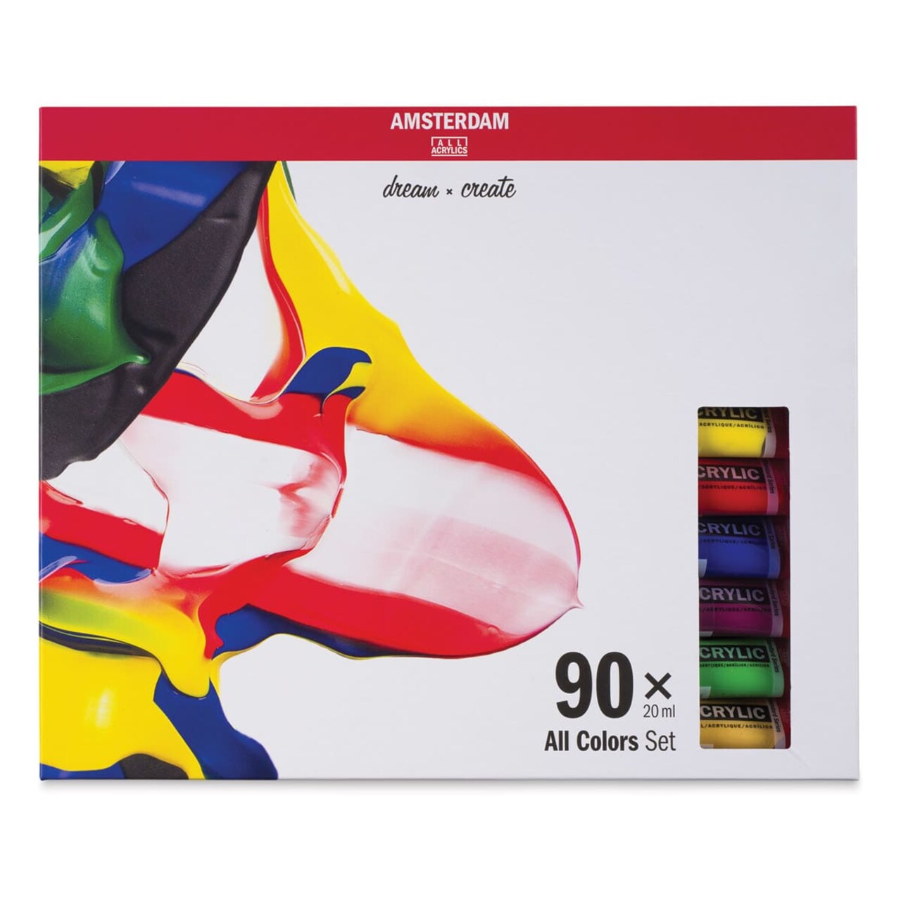 Amsterdam Standard Acrylics - Set of 90, All Colors, 20 ml Tubes